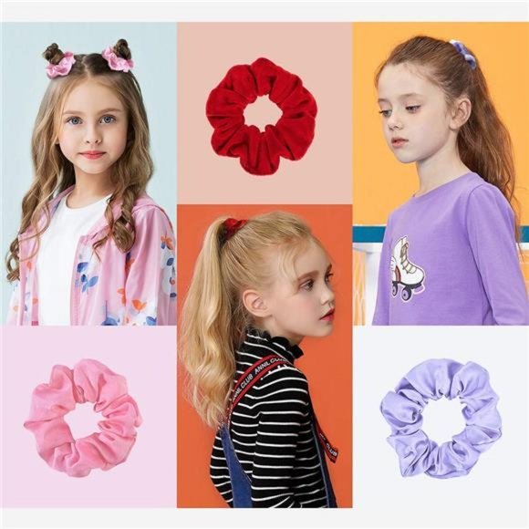 52 Pcs  Hair Scrunchies Hair Bands for Women or Girls Hair Ties main image 7